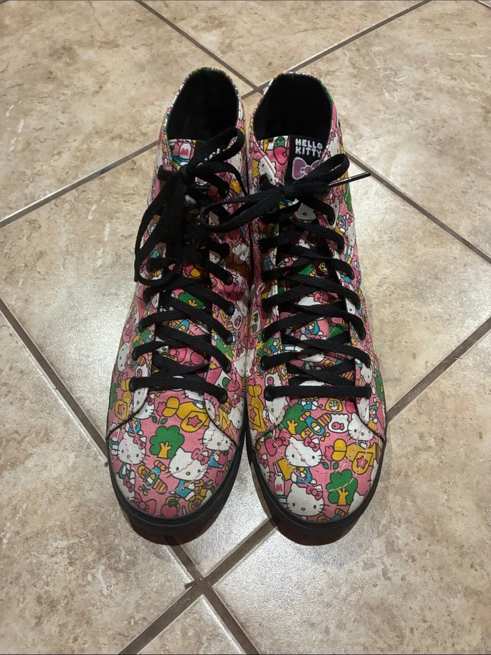 Vans Hello Kitty Pink Multi-Color High-Top Sneakers